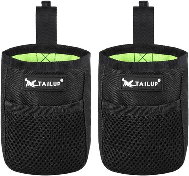 Ланжує Лекерлібутель - ласощі для маленьких собак, чорний, з кліпсою для ременя, 600D Оксфорд, 2 шт.