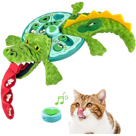 Інтерактивна іграшка для котів Migipaws: килимок-нюхалка, іграшка-крокодил з функцією запису та відтворення, розвиваюча іграшка для кошенят та цуценят