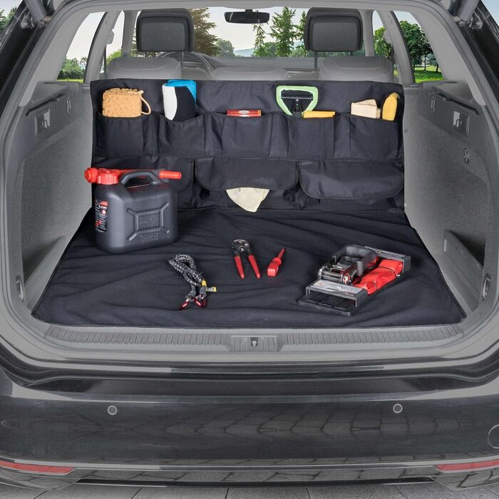 Захист вантажного краю кузова Walser, універсальний захист для собак, килимок у багажник для собак, захист кузова багажника, килимок захисту краю багажника, захист для собак 80x64 см (кришка багажника)