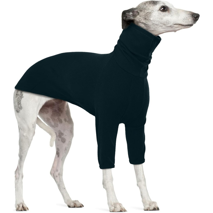 Пуловер з коміром-стійкою Windhund для собак середніх розмірів, тепла зимова куртка, ідеально підходить для Lurchers, Dog Sweatshirt (L, Темно-зелений)