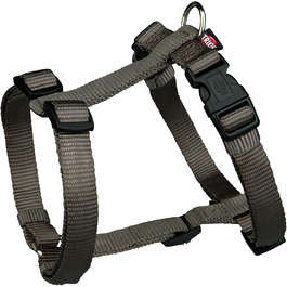 Шлейка для собак TRIXIE Premium H-подібна, розмір L–XL, обхват грудей 75–120 см, 25 мм. Надійна шлейка з регульованим грудним ременем, коміром та животом, підходить для великих собак, колір: тауп (203503)