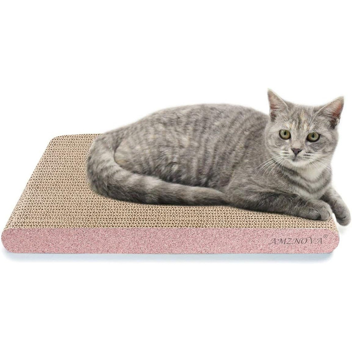 AMZNOVA Килимок для котів з картону з котячою м'ятою, килимок для дряпання, широкий, 43.2x30.5 см