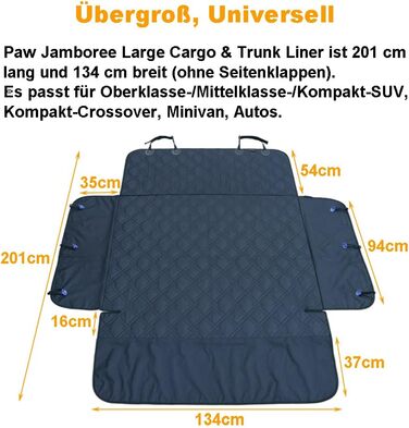 Захист для багажника автомобіля Paw Jamboree: килимок для собак, 201x134 см