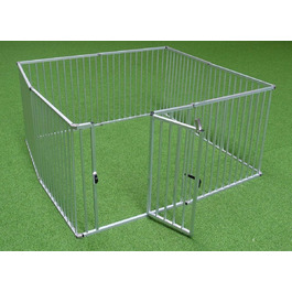 Callieway® Розкладний вольєр ALUZAUN/Freilaufgehege/Welpenauslauf Safety Pro' 8-частинний для цуценят, заходів та кемпінгу (Спеціальна висота 80 см, 8 панелей по 80 см)