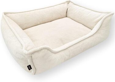 Ортопедичне собаче ліжко 4L Textil IRIS Premium-LINE: зручне та комфортне місце для вашого улюбленця (100x80 см, Бежевий)