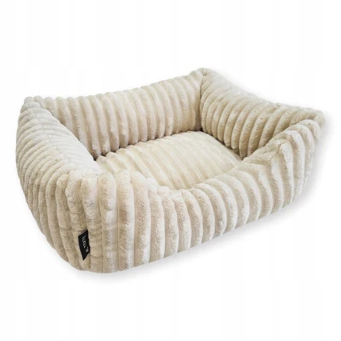 Плюшеве лежак для собак BELLA, 60x40 см, бежевий
