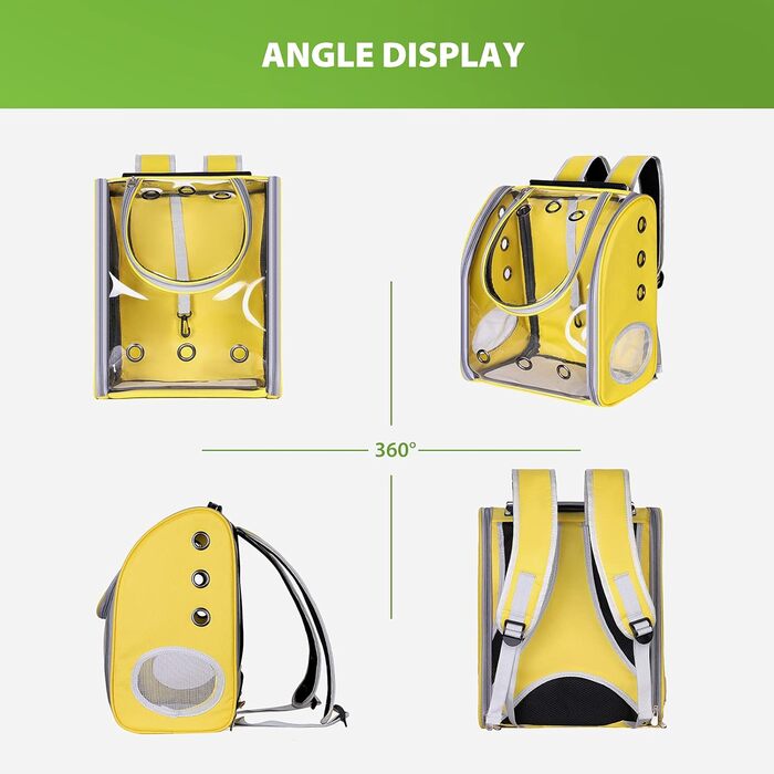 Рюкзак для собак та котів PETCUTE, дихаючий, прозорий, з матрацом, для подорожей, дозволений авіакомпаніями