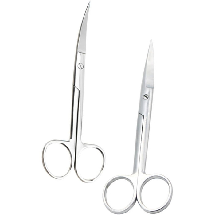 Професійна шерстьрізка для тварин DOITOOL: 2 шт. з нержавіючої сталі, пряма та вигнута насадки