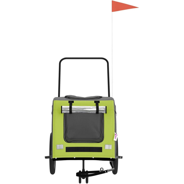 Причіп для тварин на велосипед, Оранжевий та Сірий, 63 x 121 x 65 см