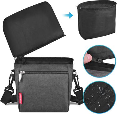 Футляр для ласощів для собак з магнітною застібкою, сумка для тренування собак з знімною внутрішньою кишенькою, багатофункціональний контейнер для ласощів для собак зі спонжером для екскрементів, сірий світло-сірий