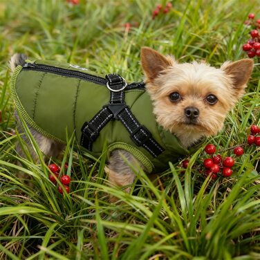 Зимовий одяг для собак з шлейкою, 3-в-1, водонепроникний, вітронепроникний, теплий та зручний. Підходить для собак та котів маленьких, середніх та великих порід (Чорний, 5XL)