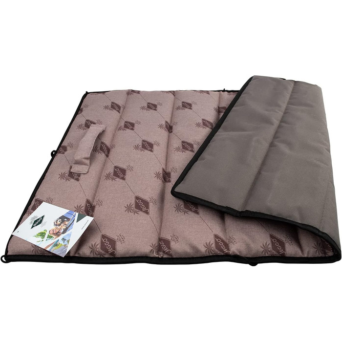 Килимок для собак JEGGO 'Cannes', рожевий, великий, компактний, з ручкою, для дому та подорожей, водовідштовхувальний