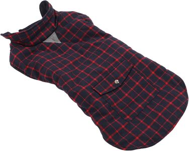 Зимова куртка для собак, теплий вітрозахист, в клітинку, для малих, середніх та великих собак, тепла флісова куртка для активностей на холодному повітрі (розмір XXL)