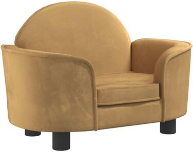 Ляжка для собак, м'яка, з подушкою, для маленьких собак та котів, велюр, коричнева