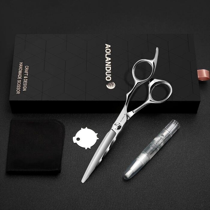 Професійні перукарські ножиці AOLANDUO VG10 для стрижки волосся - перукарські ножиці для барберів та салонів краси, нержавіюча сталь, 6.0 дюймів