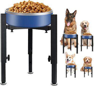 Підставка для корму для собак Triangle, регульована висота, метал, стабільна та протиковзна