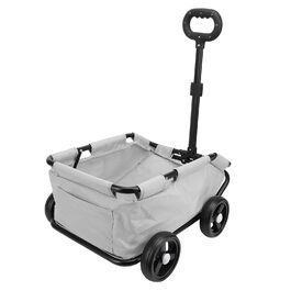 Дитяча коляска для собак, 4-колісна ручка, регульована коляска для малих та середніх собак, візок для джогінгу з собакою, коляска, водонепроникна з м'якою оббивкою сірого кольору