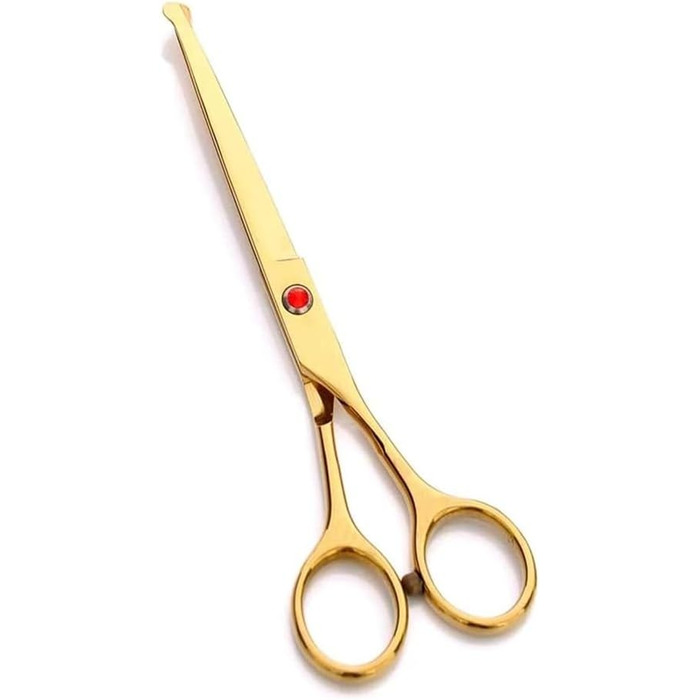 Професійна ножиця для собак, вигнута ножиця для стрижки шерсті, набір ножиць з нержавіючої сталі, спеціально для догляду за шерстю тварин (золота)