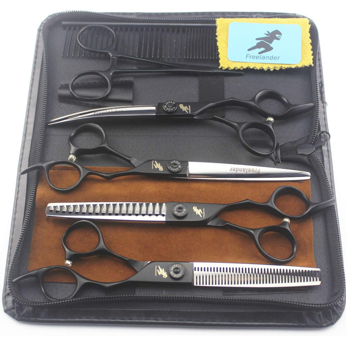 Набір професійних ножиць для грумінгу собак 7.0 дюймів (8 шт.), нержавіюча сталь