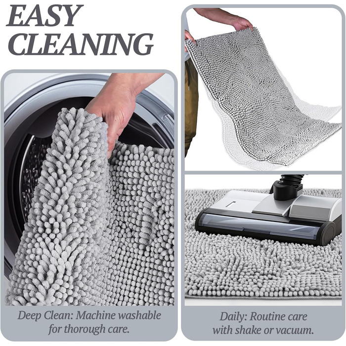 Килимок для собак VIVAGLORY Absorpmax Cleany Mat: поглинаючий, миючий, неслизький, сірий, 80x50 см