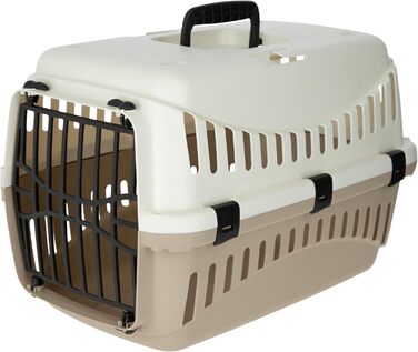 Kerbl Pet Transportbox Expedion: переноска для собак та котів, 45x30x30 см, пластик, до 10 кг, кремовий/taupe