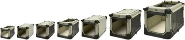 Складаний контейнер-переноска для собак Maelson Soft Kennel, бежевий, розмір S, 72x52x51 см