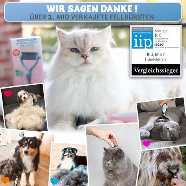 Бурштук для котів BluePet для догляду за підшерстям, вичісування та розплутування шерсті. Підходить для котів з довгою шерстю.