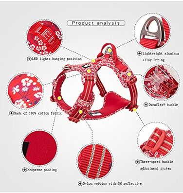 Нашийник для собак WINHYEPET Truelove No Pull TLH56512, світловідбиваючий, м'який, з регулюванням, XS, блакитний