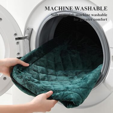 Автокрісло для собак великих порід, м'який матеріал, пам'ять, 2 страхувальні ремені, зелений, великий розмір