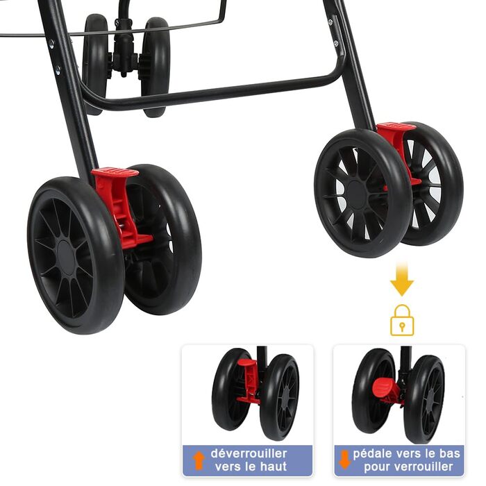 Дитяча коляска для собак та котів Homewell, складана, до 20 кг, рожева