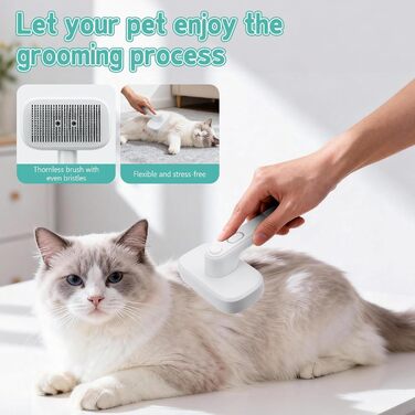 Іонна щітка для тварин Pet Ion Brush - професійна самоочисна щітка для собак та котів, м'яке розчісування, гладке волосся, зменшення статичної електрики