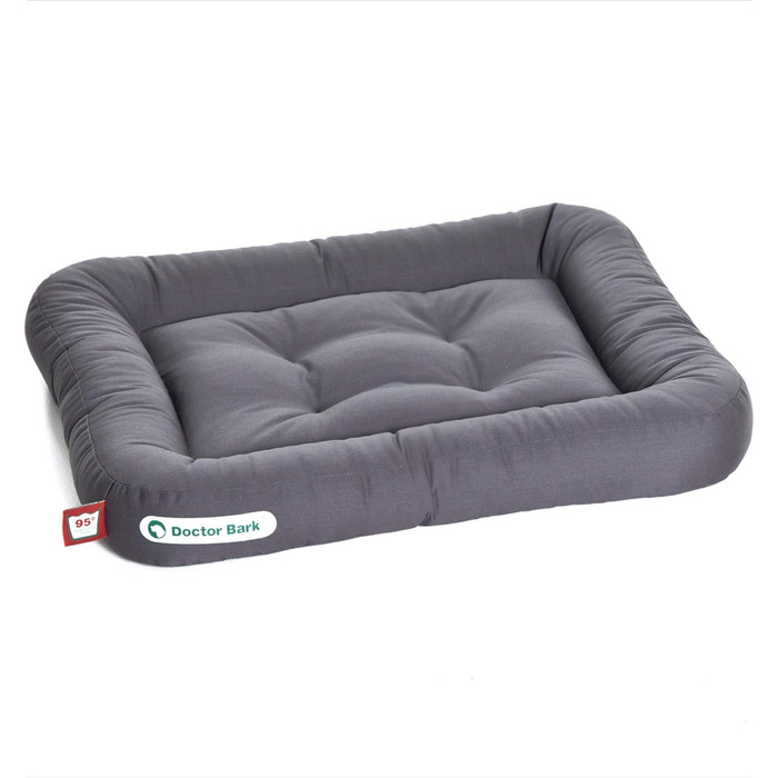 Ортопедична подушка для собак Doctor Bark, 60x55 см, сіра, 95°C, міцна та зручна