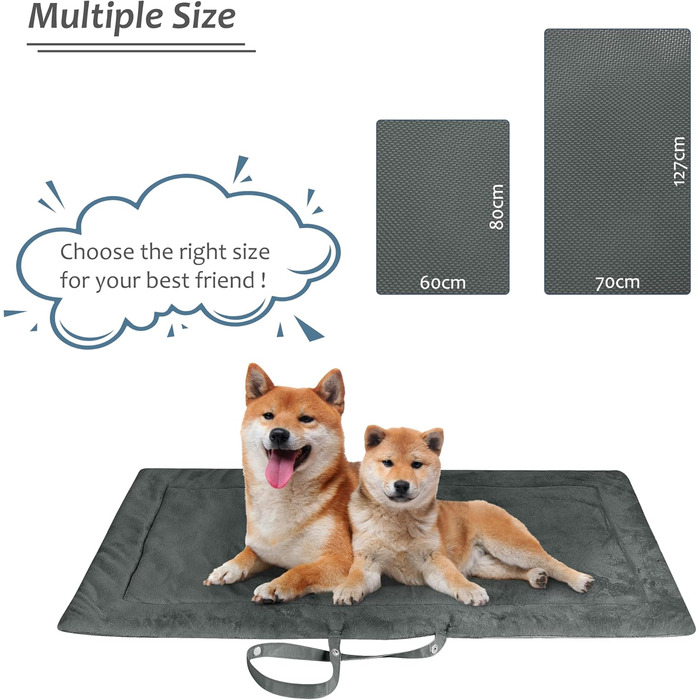 Водонепроникний килимок для котів та собак Kritter Planet, складаний, миючий, для подорожей та відпочинку на природі, з ручками, 127 x 70 см