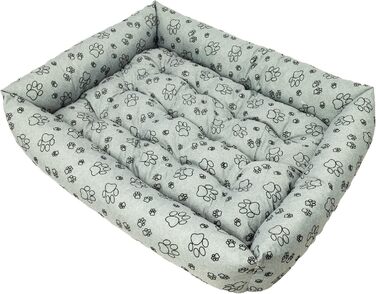 Водонепроникне ліжко для собак - ліжка для маленьких та великих собак - ліжко для собак з неслизьким дном - собачий кошик, лежанка (120x90x20, сірий колір)