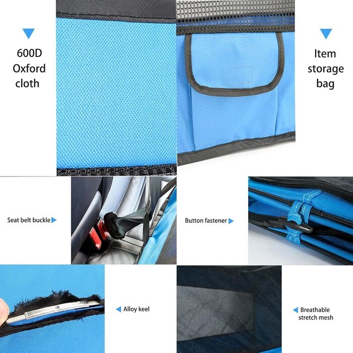 Складана переноска для собак та котів, 600D водонепроникна тканина, переноска для тварин для подорожей та дому, авто-переноска для котів та собак (Зелений, XL-80*56*56)