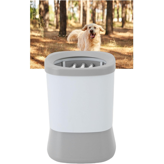 Автоматичний очищувач та масажер для лап собак Asixxsix, USB, 2 швидкості, 360° обертання, для собак малих та середніх порід