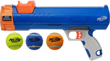 Іграшка для собак Nerf Dog Blaster з 3 м'ячами в сітці, 40,6 см, синій/оранжевий/зелений