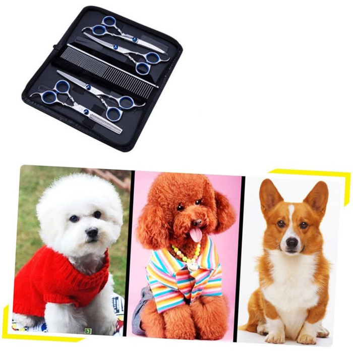Ножиці для грумінгу собак та котів BESPORTBLE - професійні інструменти для догляду за шерстю, стрижки та вирівнювання