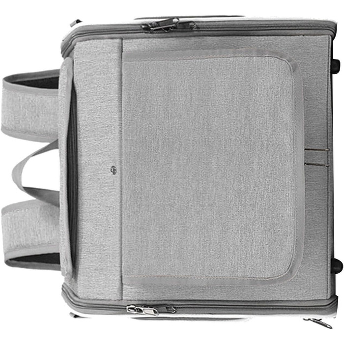 Клітка-переноска для тварин на велосипед Asixxsix, розширювана, складна, для собак та котів до 8 кг (сіра)