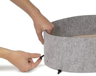 Кігтеточка-ліжко Owen XL сірого кольору з багатоярусною поверхнею для котів, 50 см