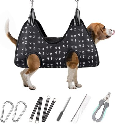 Набір для догляду за собаками: гамак, повід для стрижки нігтів, насадка для обрізки та пилка (M, 18 кг)