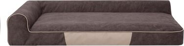Крісло-лежанка для собак, лежанка-софа, м'яке ліжко для собак, 80x53 см (XXL, коричневий)