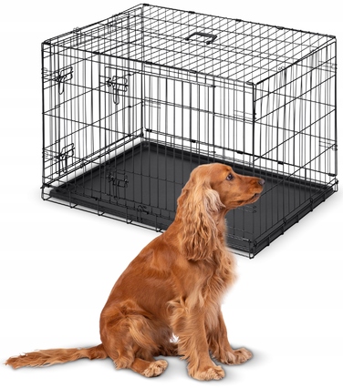Металева клітка-переноска для собак GLOBANI, 90x60x67 см