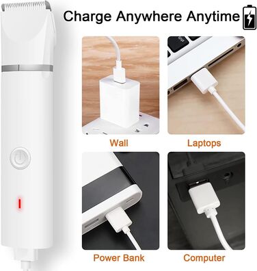 Триммер для собак Paw Trim Pro: тиха, водонепроникна машинка для догляду за лапами, очима, вухами та обличчям (набір)