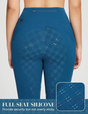 Брюки для верхової їзди BALEAF Daen Winter з флісу, повний пояс, кишені на блискавці, темно-синій (XL)