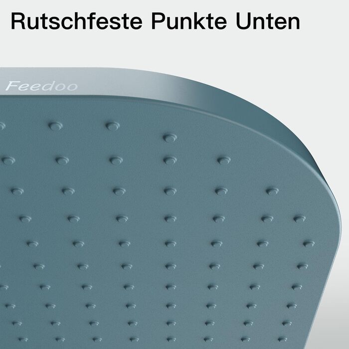 Підкладка під миску для котів та собак, силіконова, товста, з бортиками, велика (блакитна)