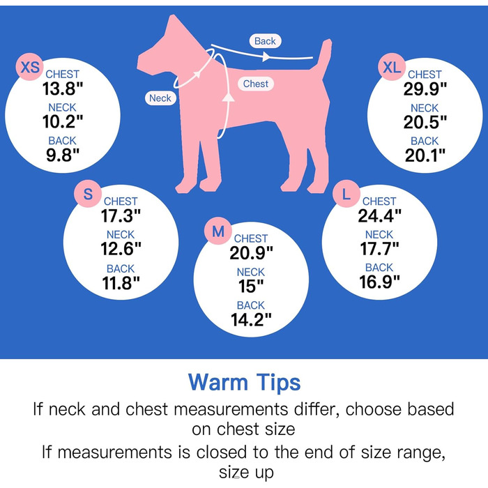 Зимовий теплий пуховик для собак з інтегрованим повдком, комір-стійка з рукавами, водовідштовхуючий, світловідбиваючий, для нічного часу, теплий одяг для цуценят на сніг та холодну погоду, Чихуахуа, Рожевий, XS (Обхват грудей 35 см), Pink, XX-Large (Обхва