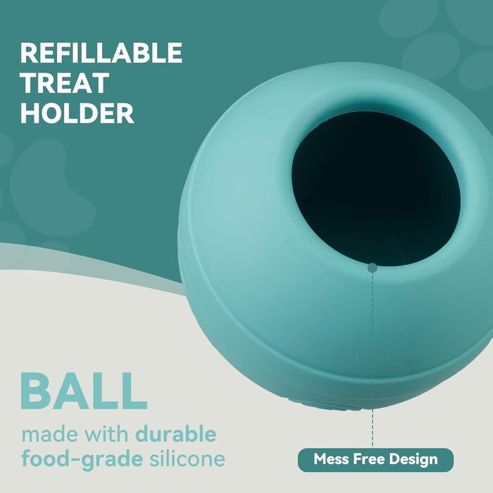 Інтерактивна іграшка-заспокійник для собак, з можливістю заповнення, для тривалої розваги, можна заморожувати, харчовий пластик (Блакитно-зелений, M)