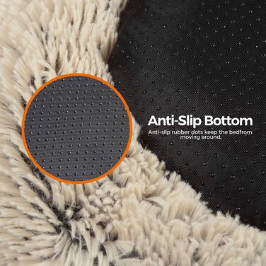 Кругле ліжко для собак та котів, Deluxe, сірий колір, Ø 60 см, зручне та миється