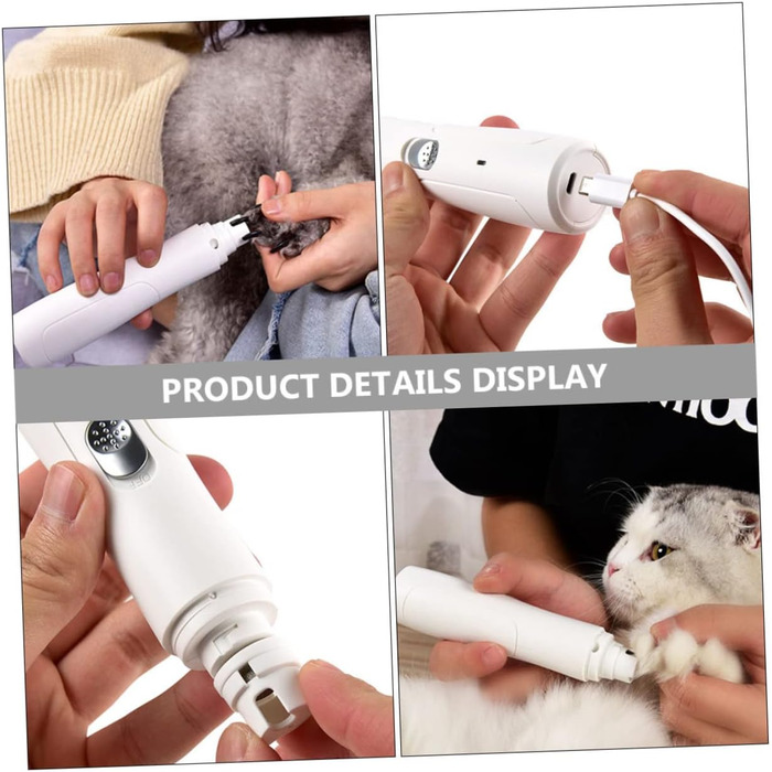 Електричний триммер для нігтів Milisten для собак та котів - тихий та безпечний, USB-зарядка